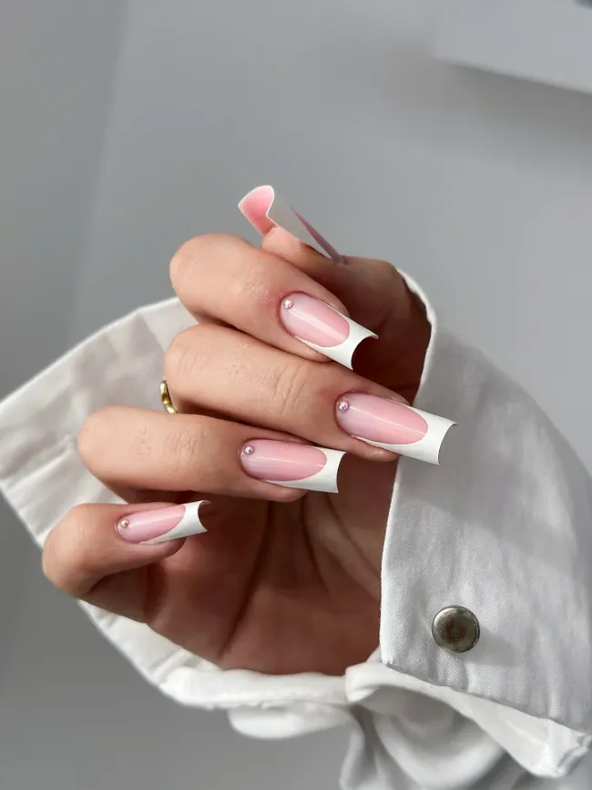 Cutout Crescent French with Crystals