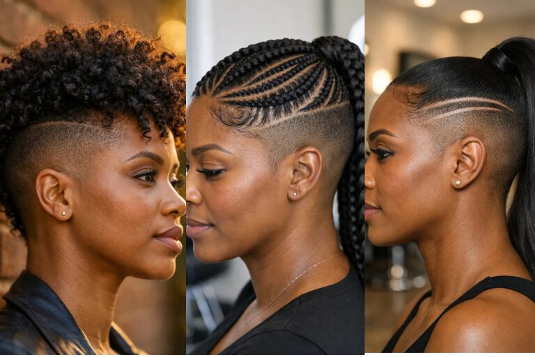 18 One Side Shaved Hairstyles for Black Women: Sharp Contrast, Easy Wear