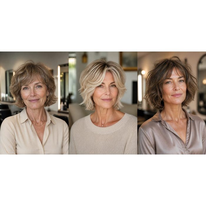 22 Shaggy Bob Hairstyles for Women Over 50 with Thin Fine Hair